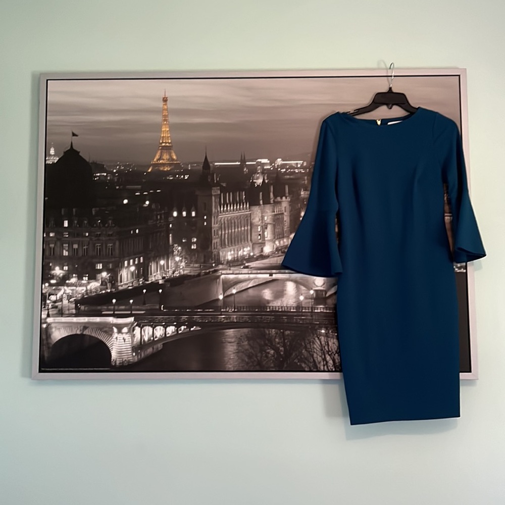 Calvin Klein teal dress